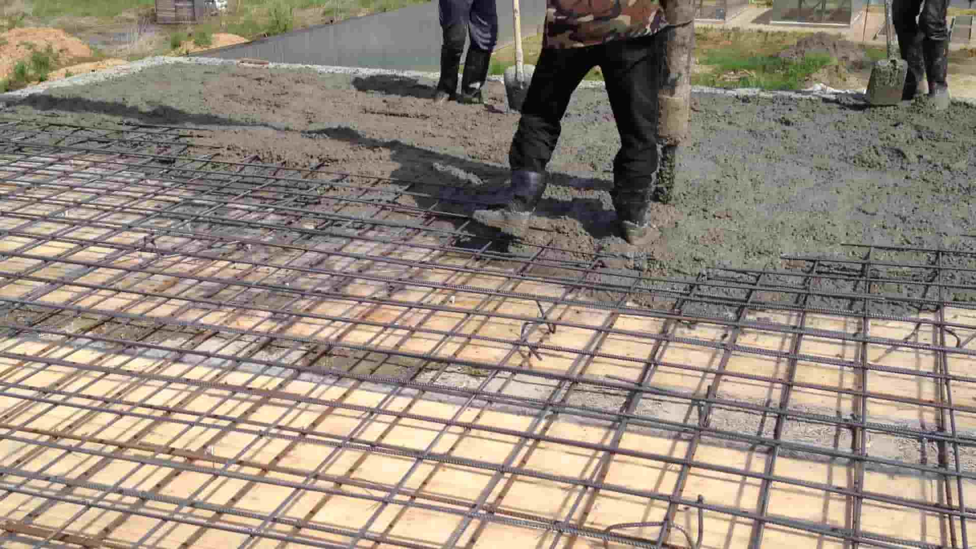 Заливка перекрытия бетоном М300