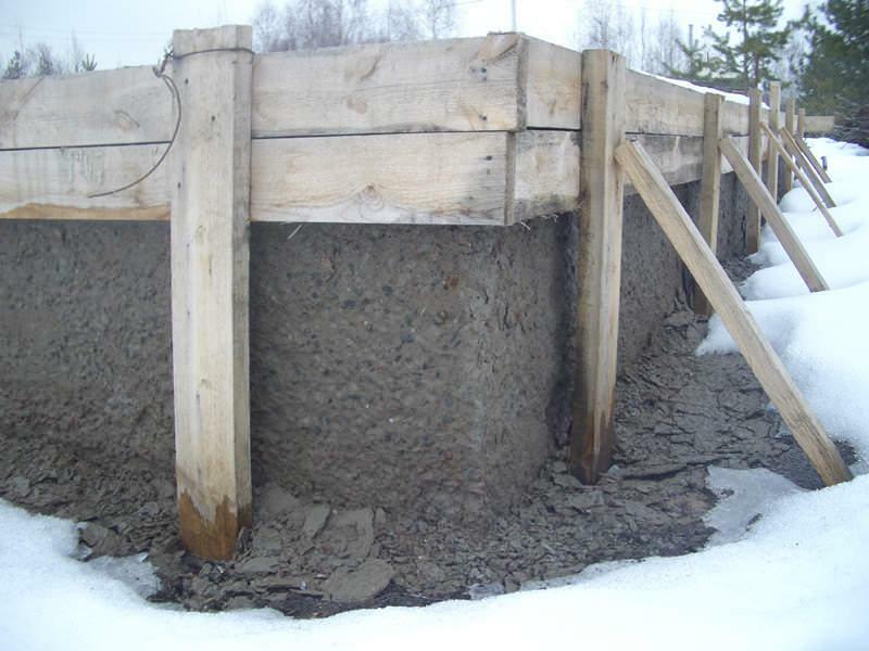 Фото зимней заливки бетона
